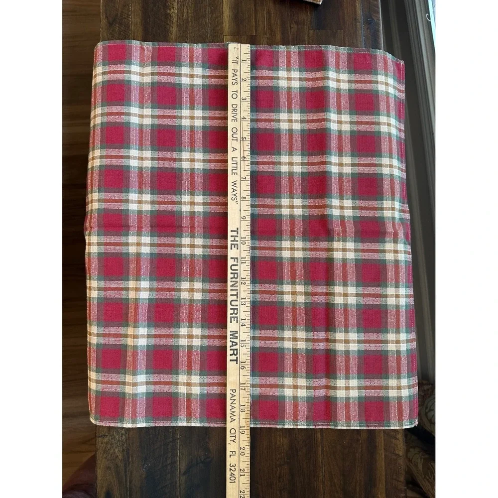 Longaberger Orchard Park Plaid Napkins Set of 2 Rustic Farmhouse Holiday theme